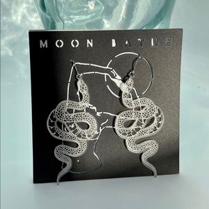 Snake earrings laser etched acrylic